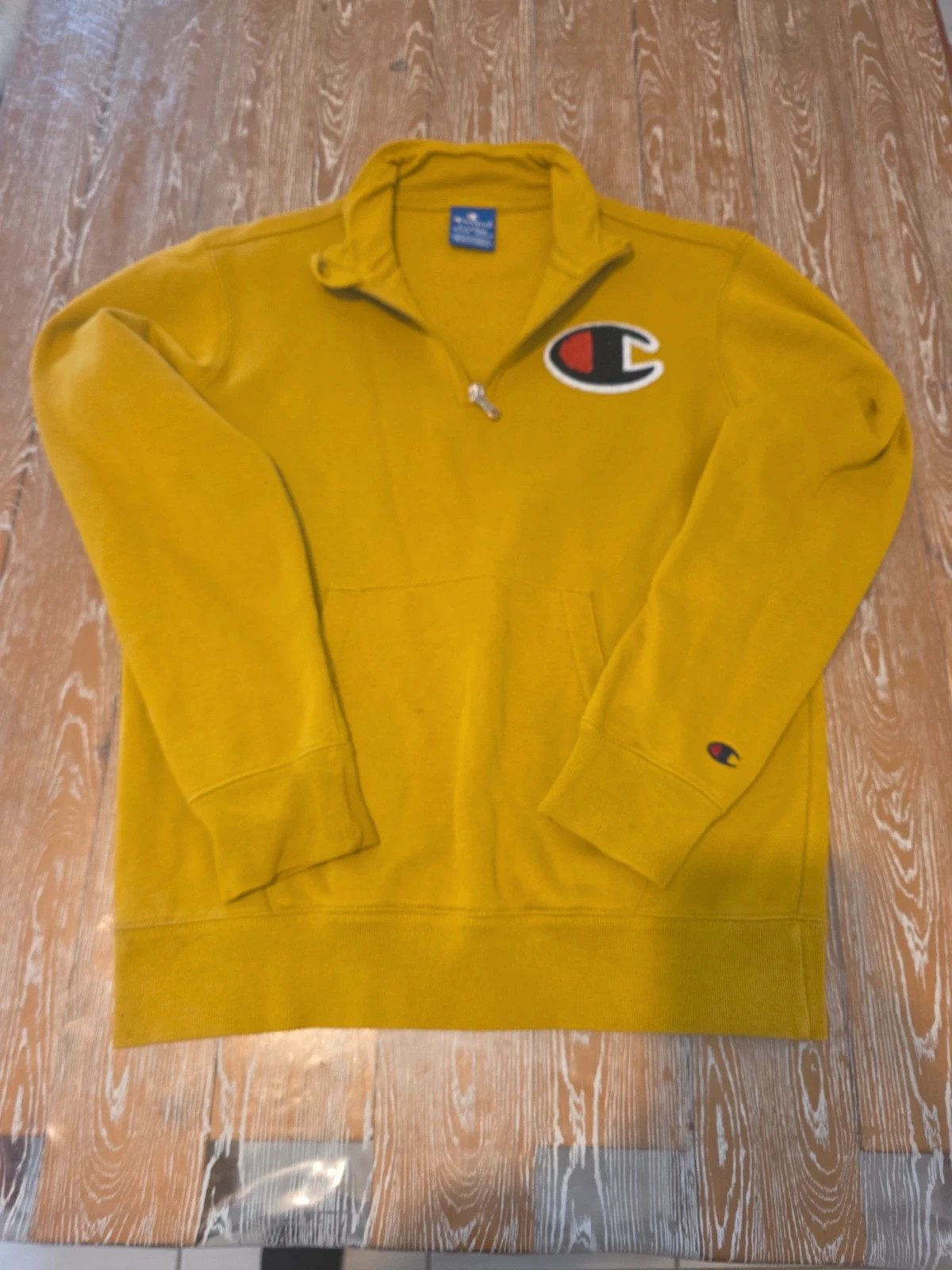 Pull molletonné Champion à col zippé jaune moutarde – Champion – taille 13 ans / 158 cm 2