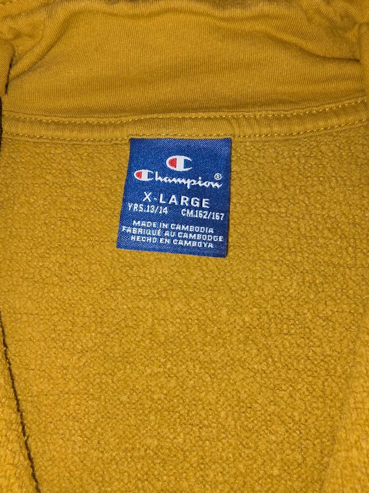 Pull molletonné Champion à col zippé jaune moutarde – Champion – taille 13 ans / 158 cm 3