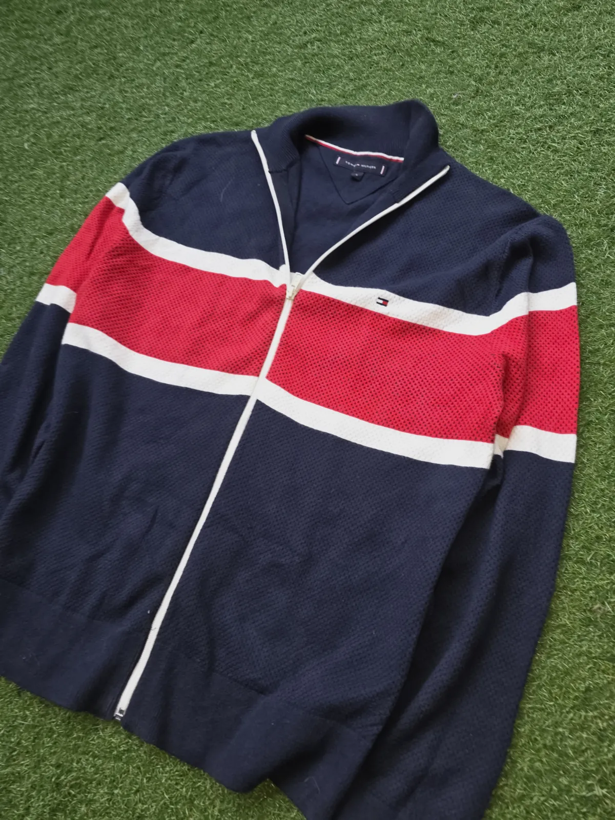Cardigan zippé Tommy Hilfiger à rayures taille S – Tommy Hilfiger – taille S 2