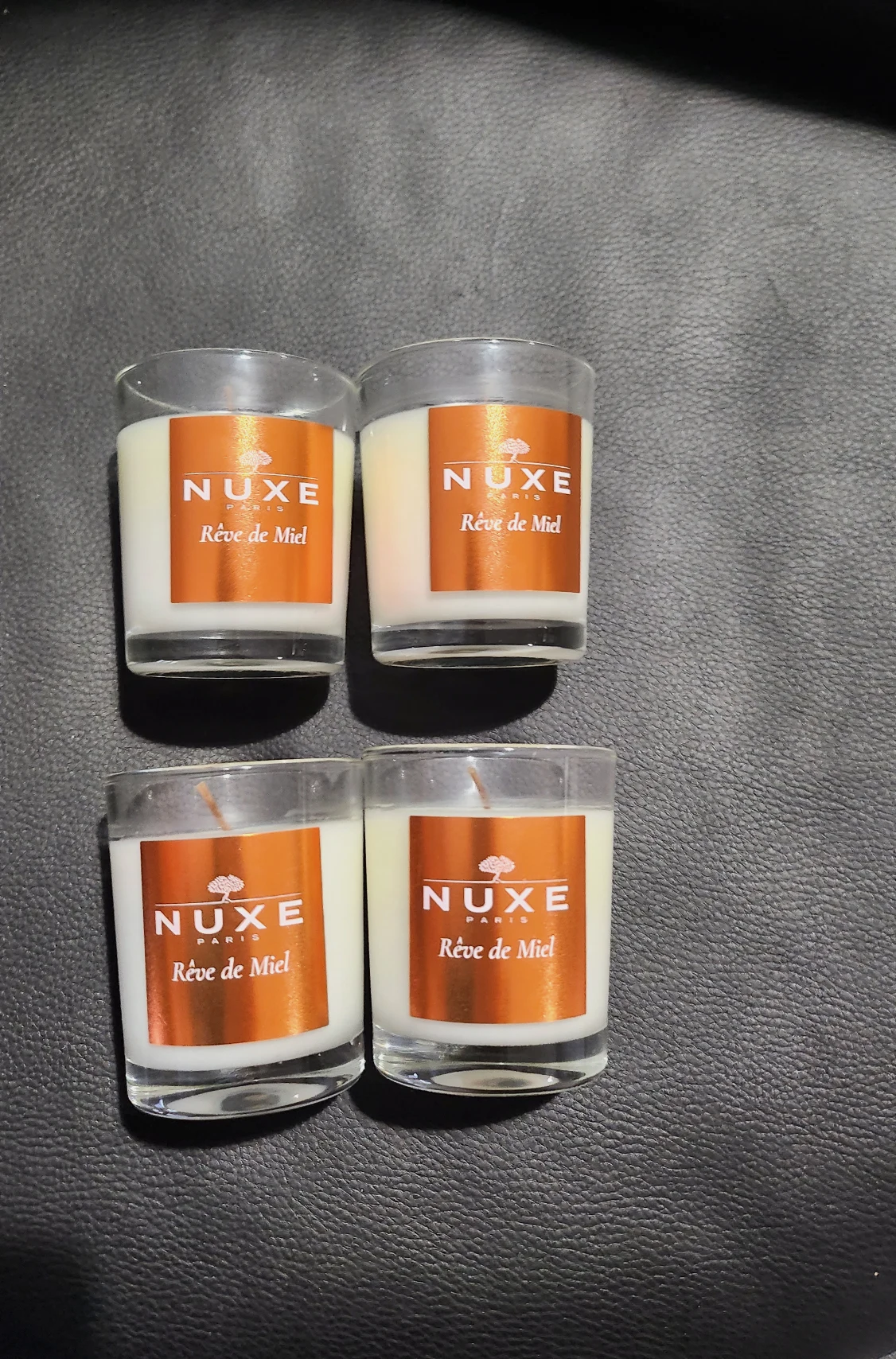 Lot de 4 Bougies Nuxe parfum rêve de miel 