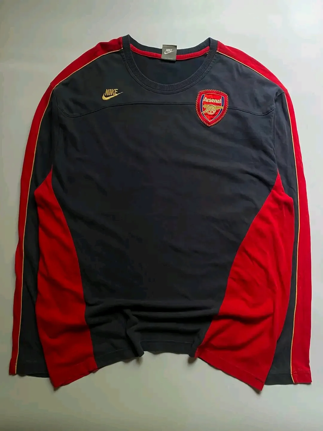 Nike Sweatshirt Dark Gray Red Trim XL 4