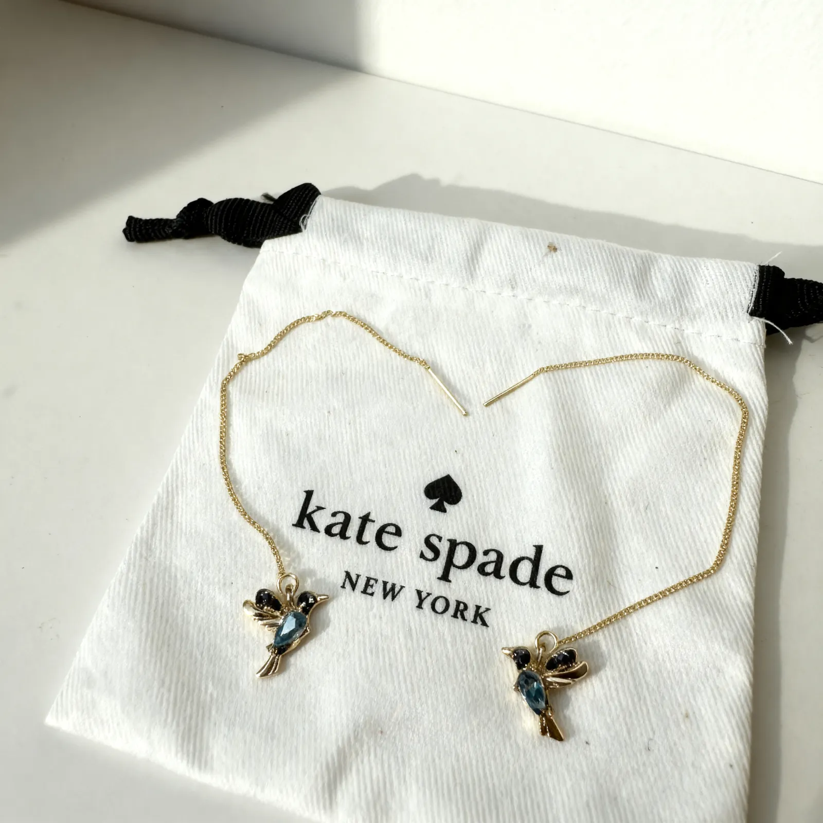Kate Spade boucles d'oreilles noeud noir 4