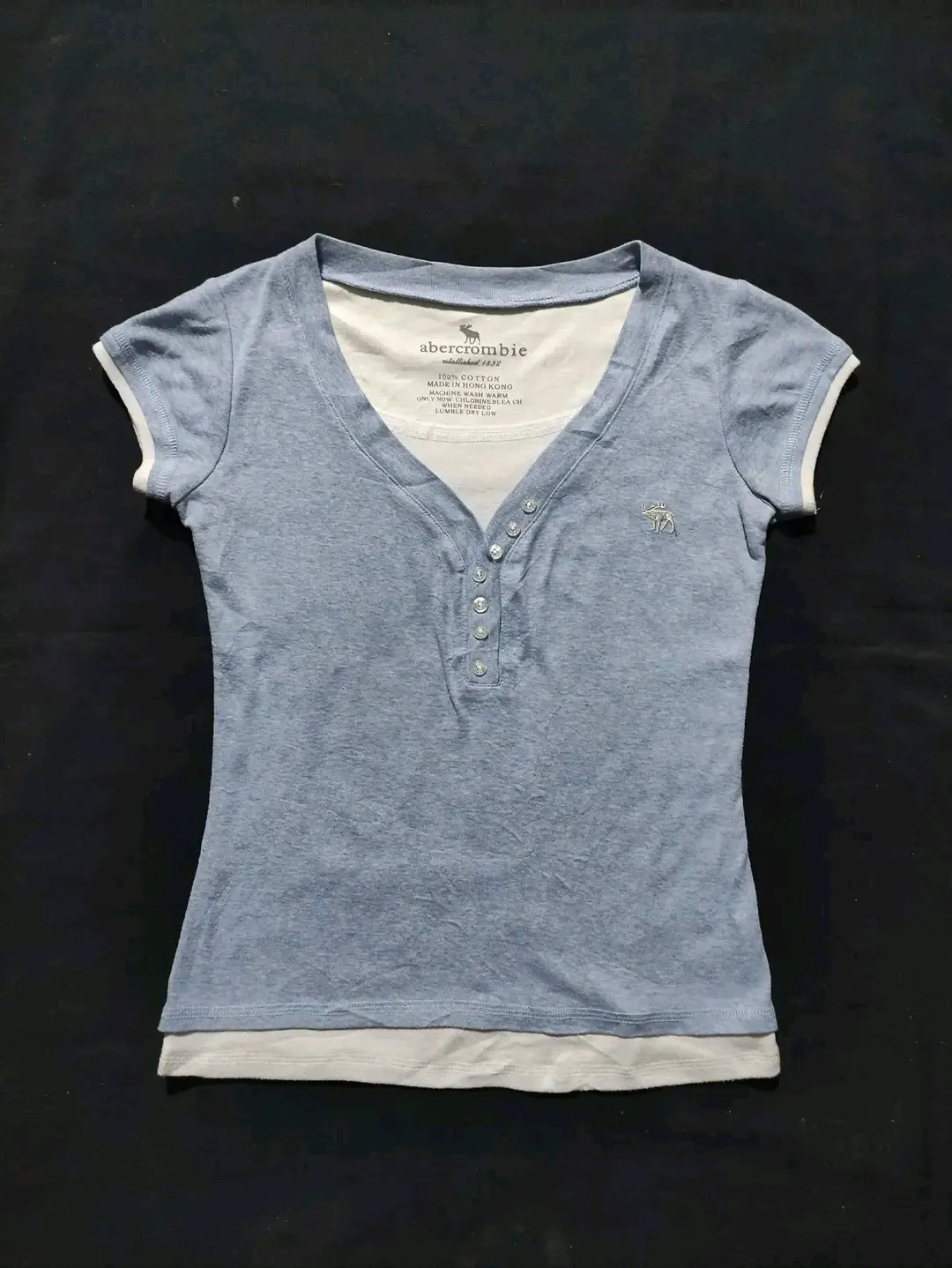 T-shirt Abercrombie & Fitch bleu ciel 3