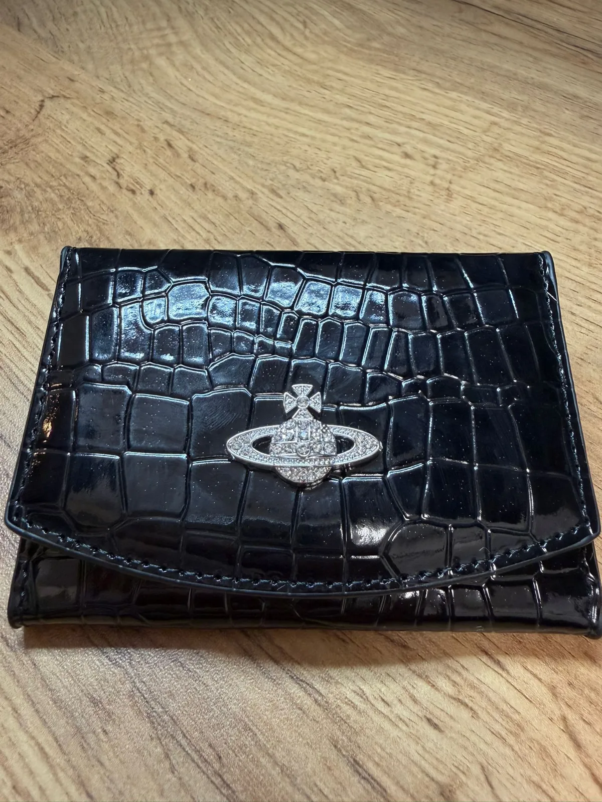 Portefeuille Vivienne Westwood noir crocodile 3