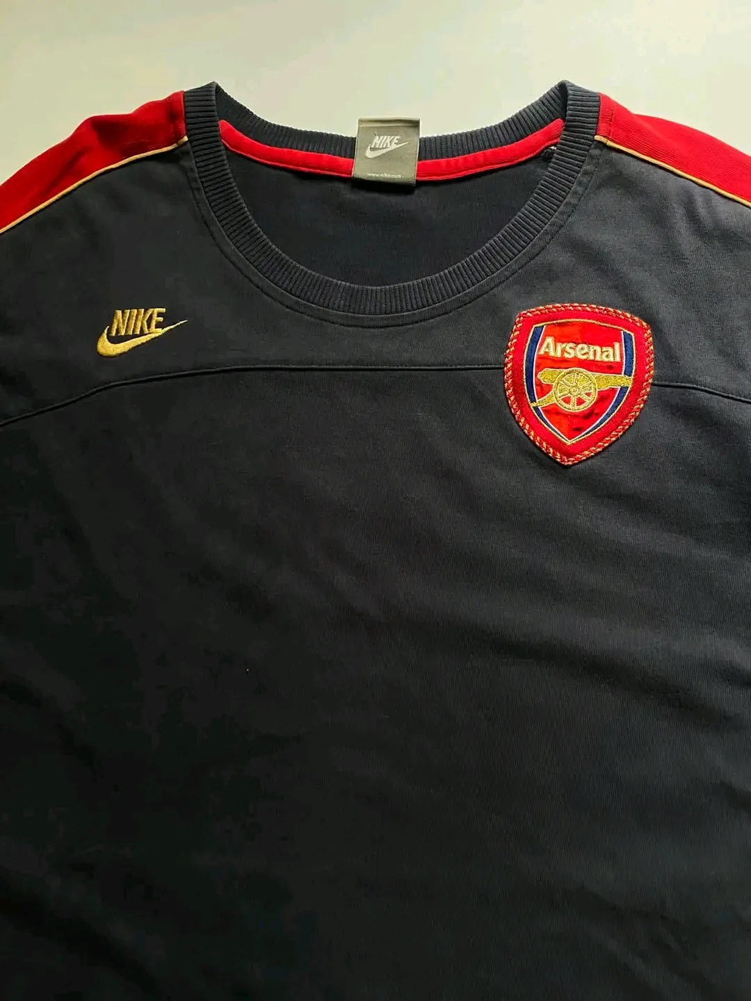 Nike Sweatshirt Dark Gray Red Trim XL 2