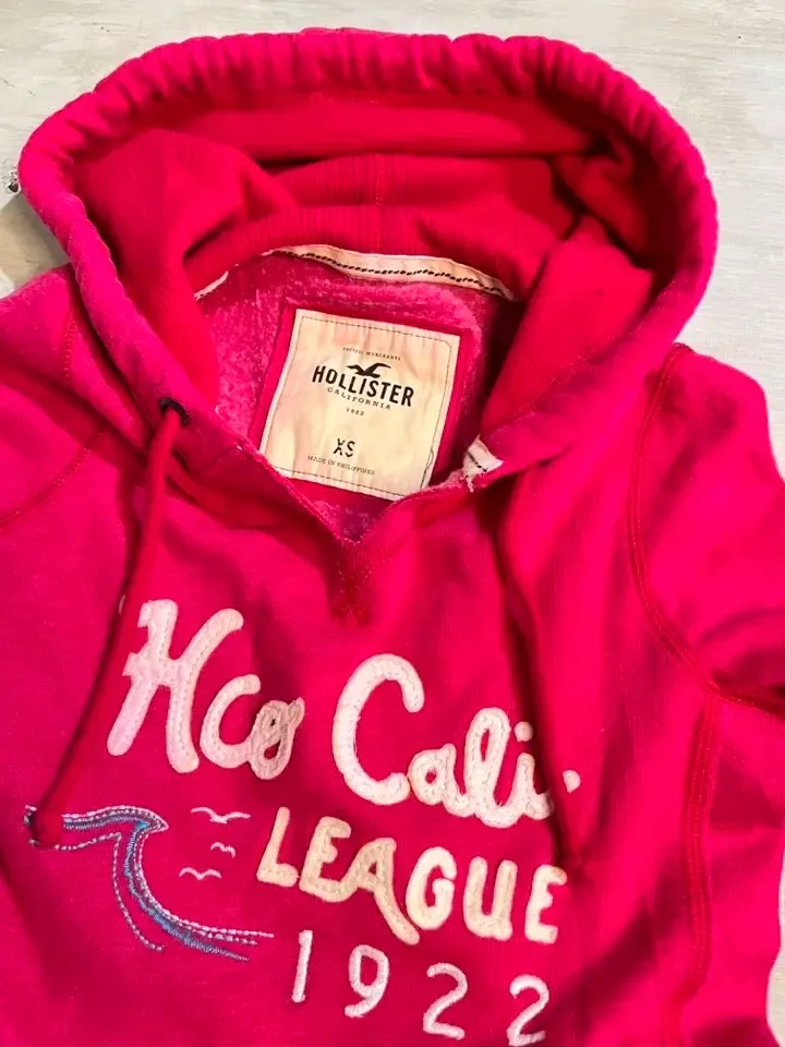 Hollister Hot Cali League 1922 Pink Hoodie