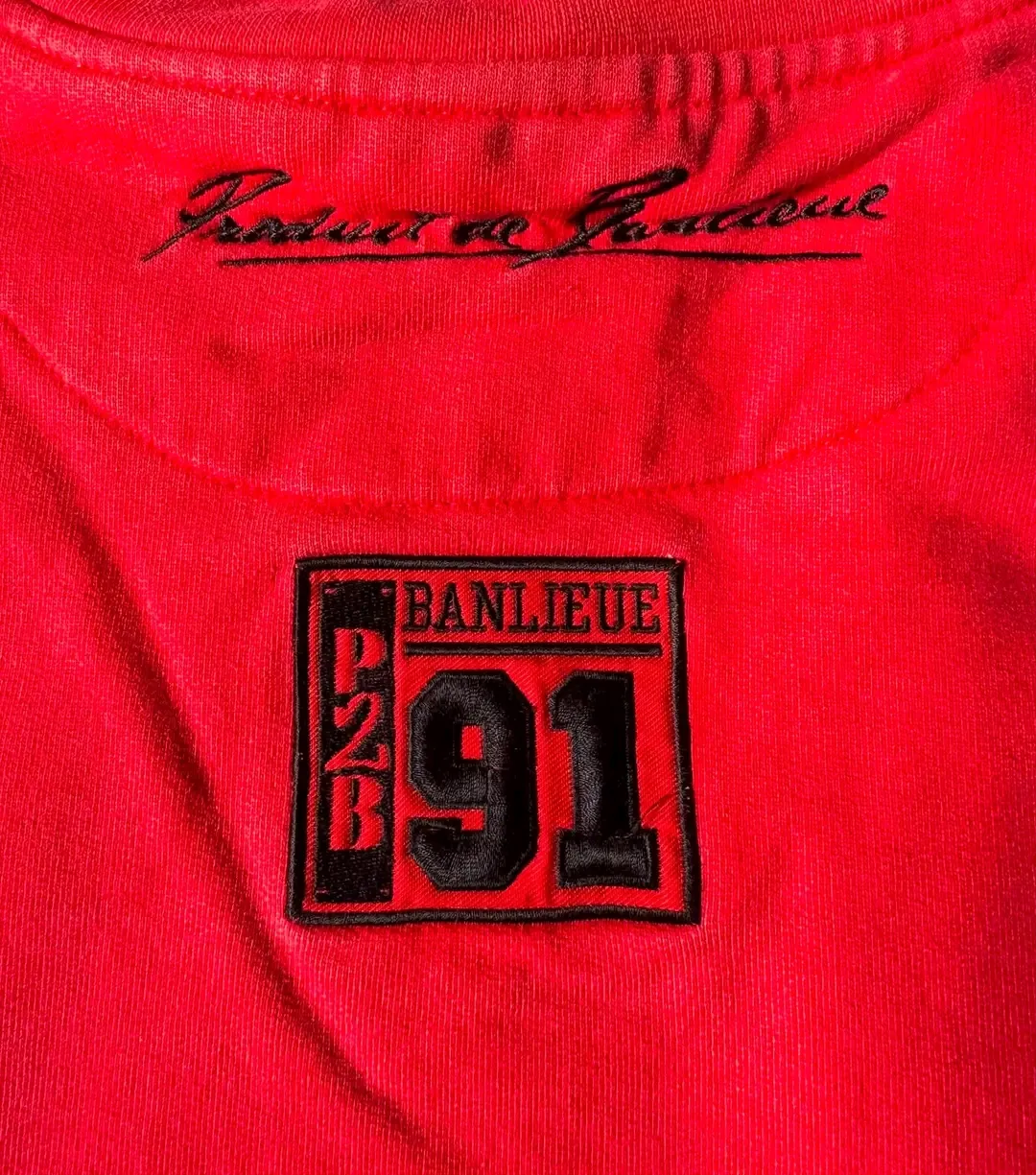 Banlieue 91 T-shirt rouge vintage