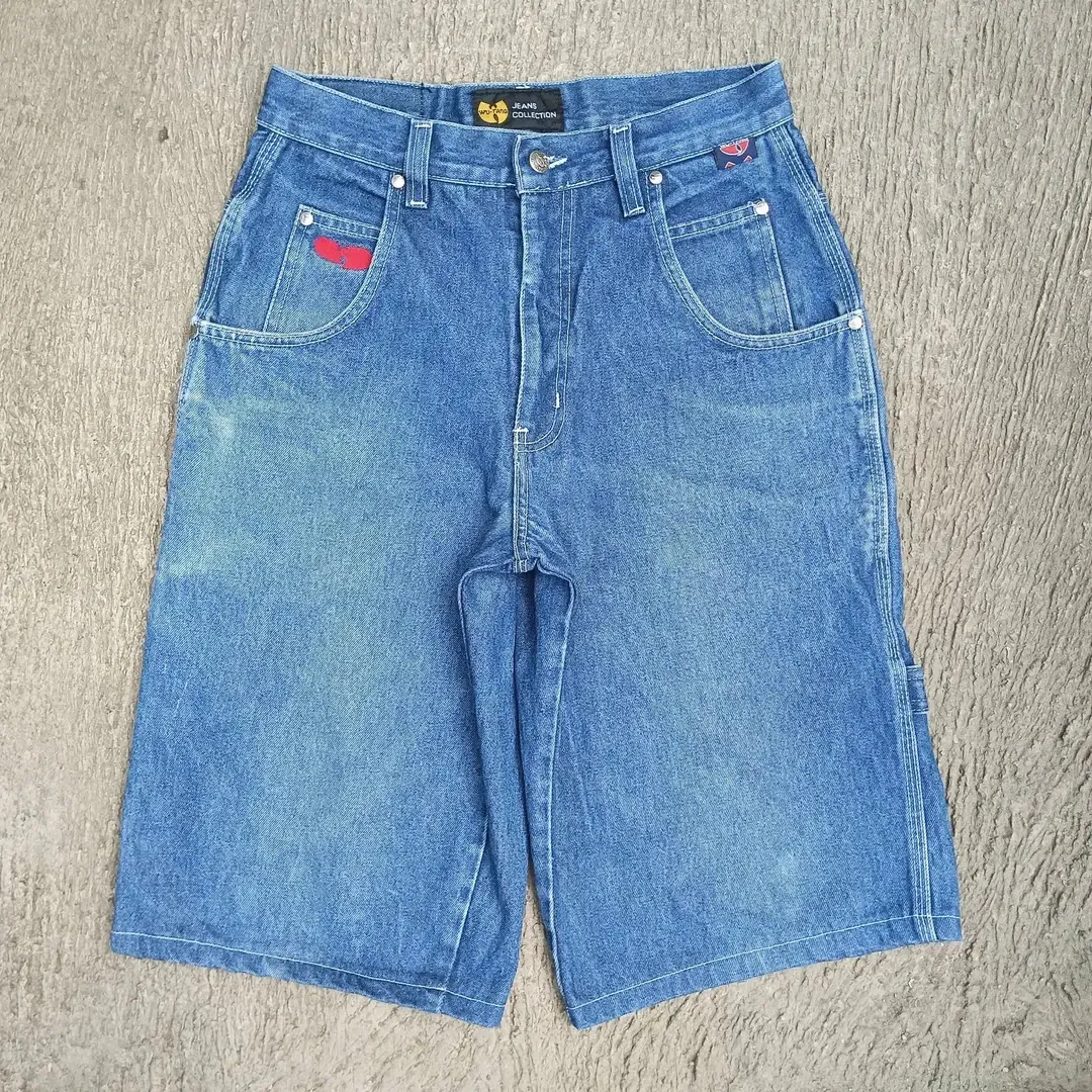 Short en jean bleu délavé 4
