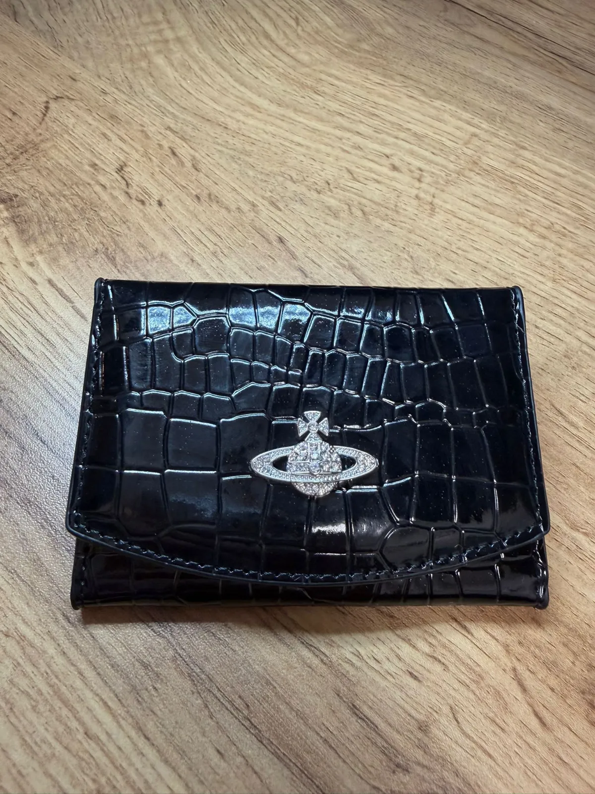 Portefeuille Vivienne Westwood noir crocodile 2