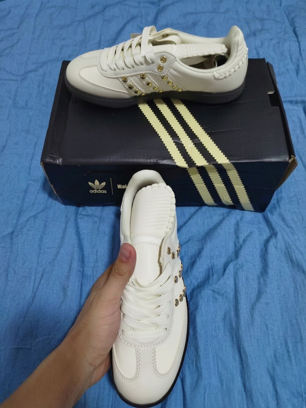 Adidas Samba Runner blanc or 3