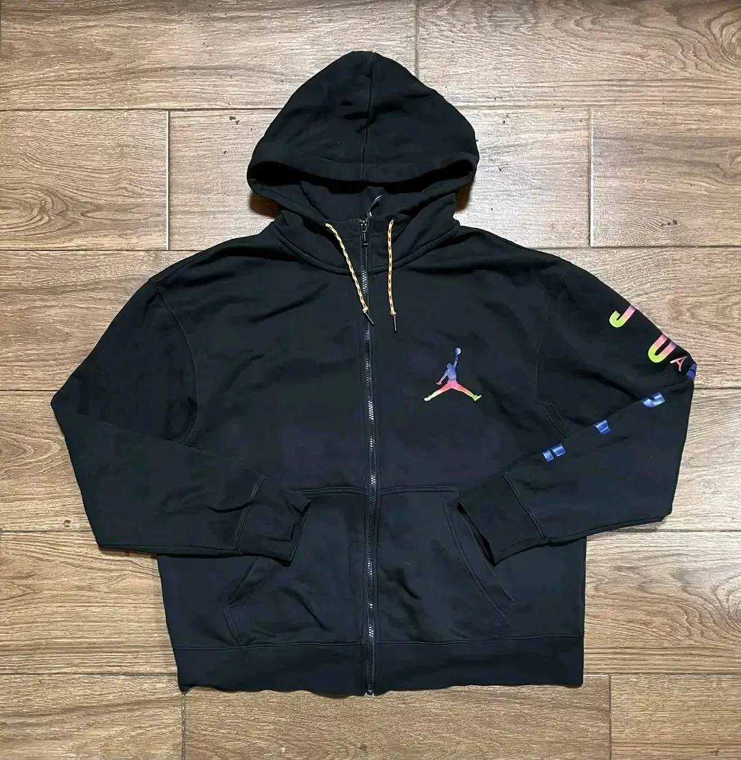 Black Hoodie with Colorful 23 Print 4