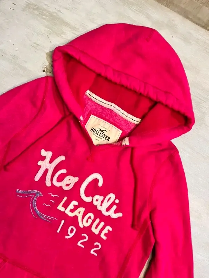 Hollister Hot Cali League 1922 Pink Hoodie 2