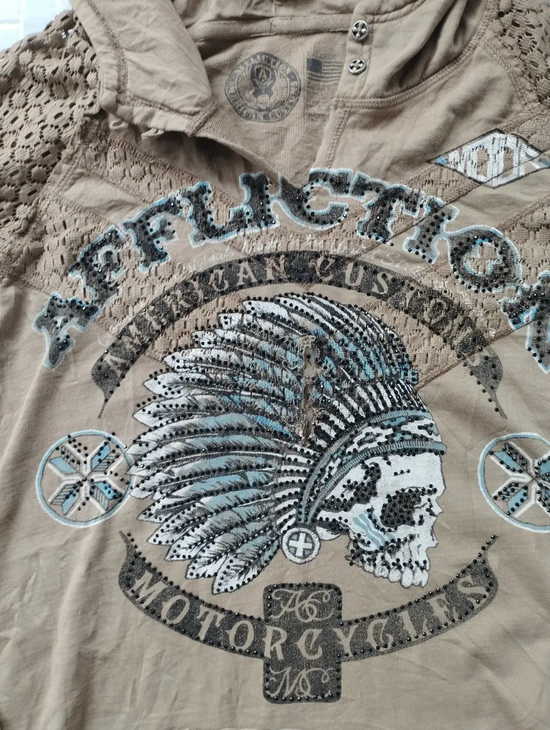 Affiliation sweat à capuche beige graphique 3