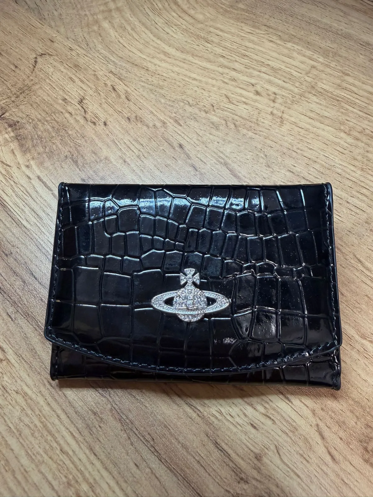 Portefeuille Vivienne Westwood noir crocodile