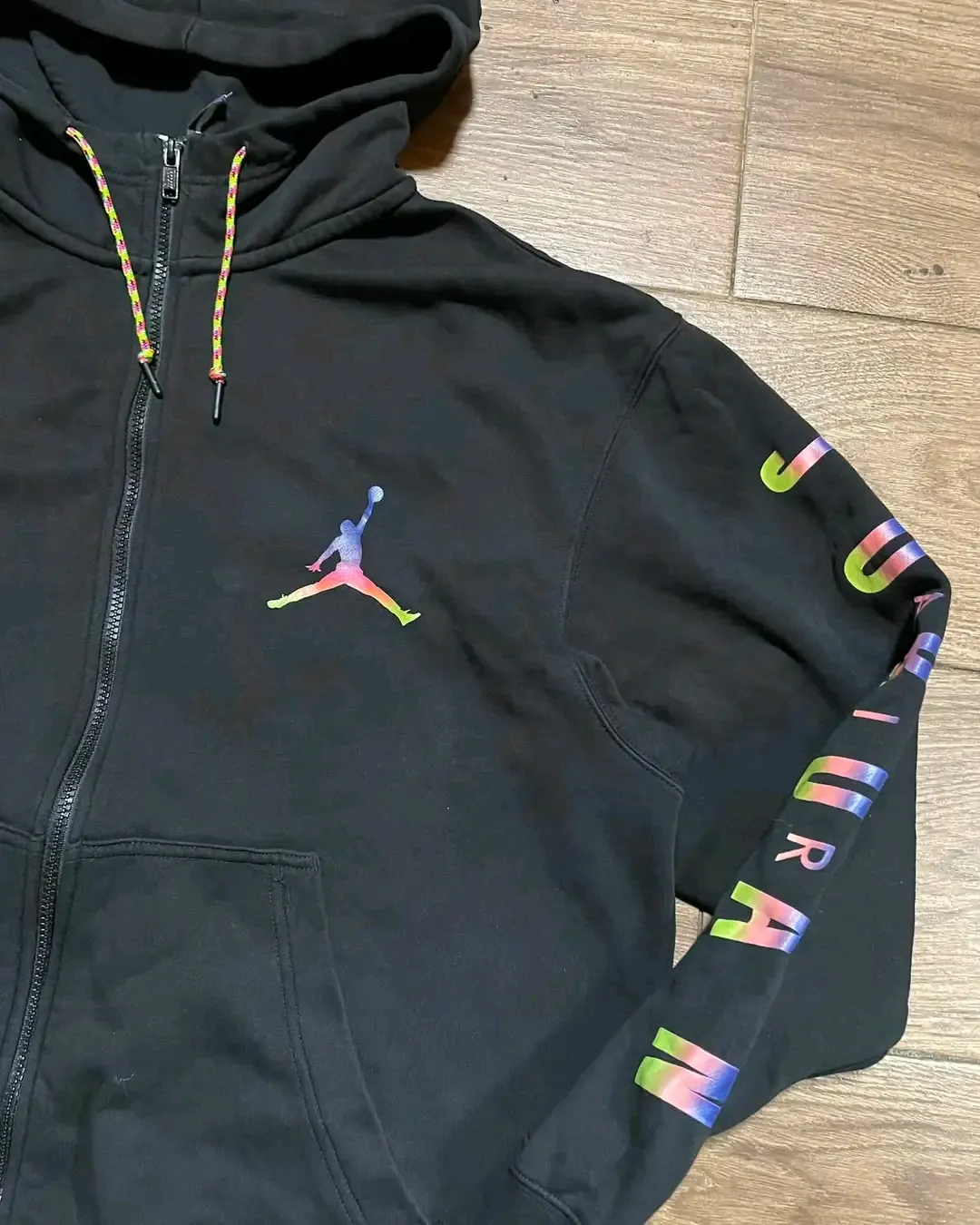 Black Hoodie with Colorful 23 Print 3