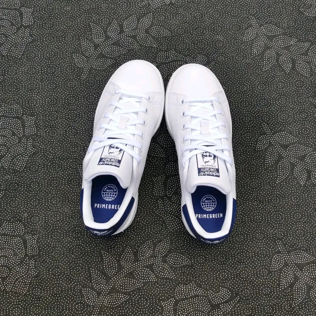 Adidas Stan Smith white navy sneakers 3