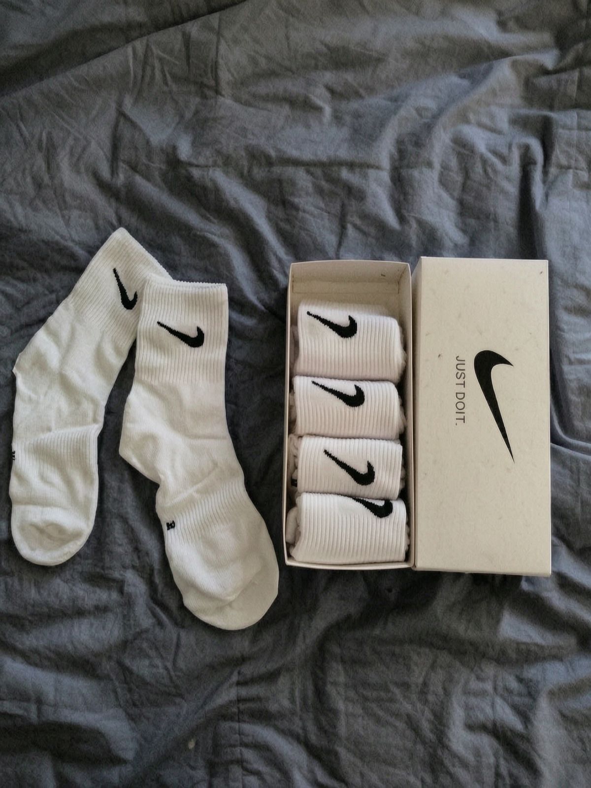 Nike lot 3 paires chaussettes blanches