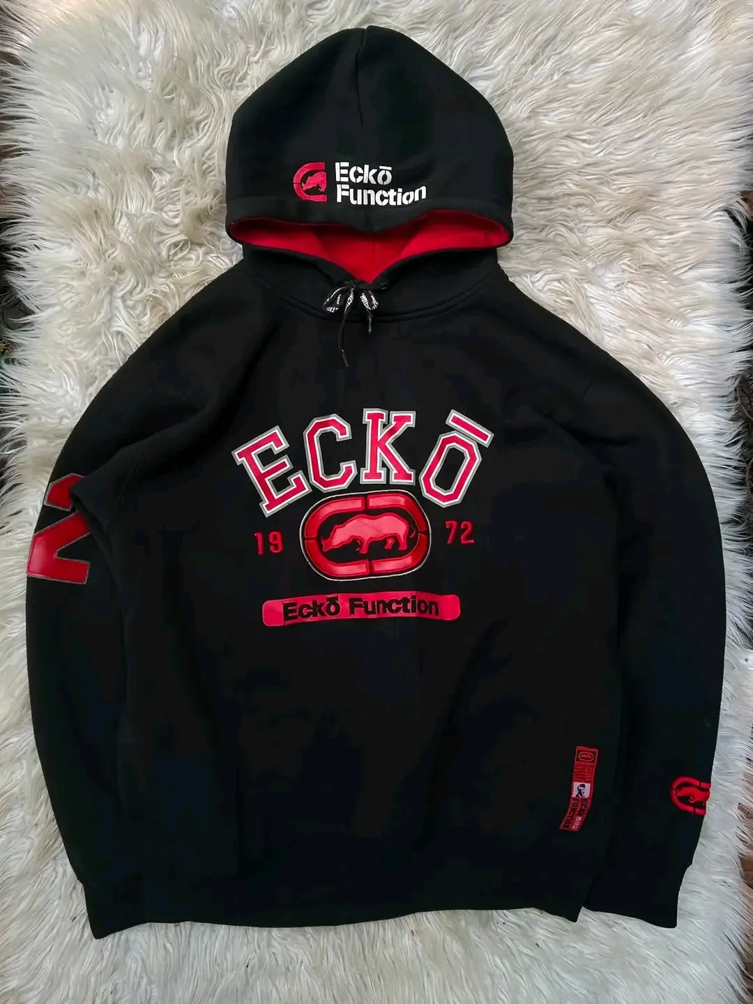 Ecko Unltd Black Red Function Hoodie