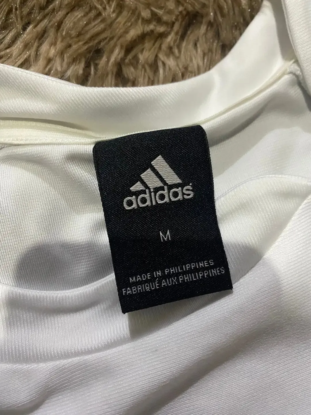 Adidas T-shirt blanc bandes grises 2