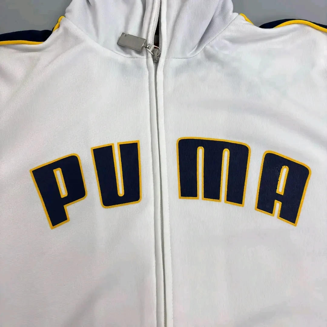 Puma Veste de survêtement blanc bleu or 5