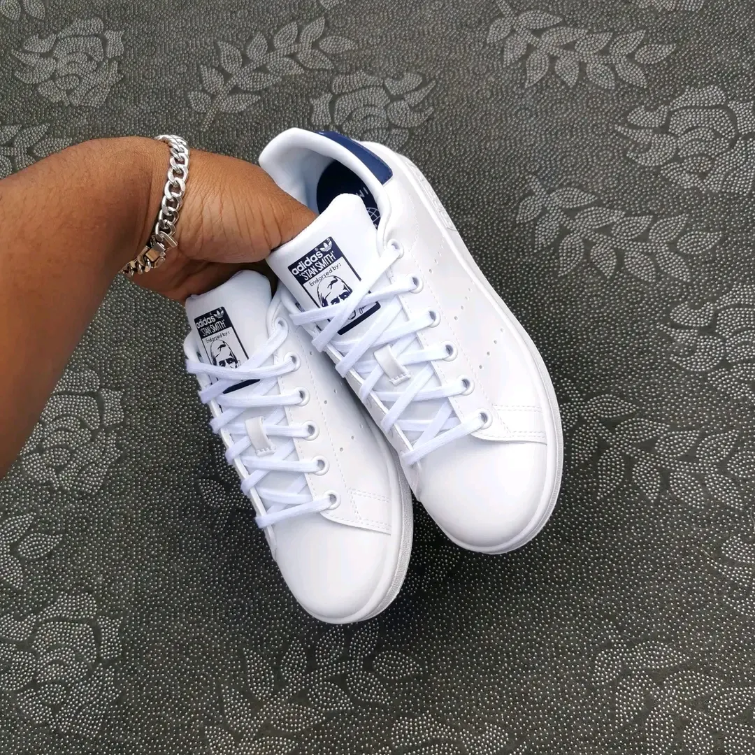 Adidas Stan Smith white navy sneakers 4