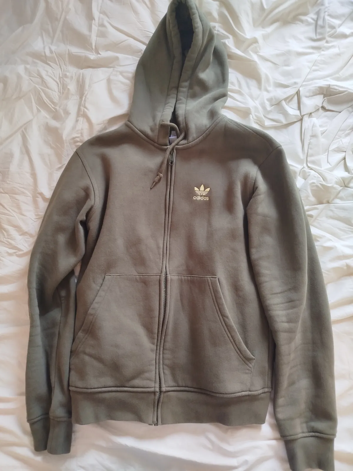 Adidas Sweatshirt à capuche gris taupe
