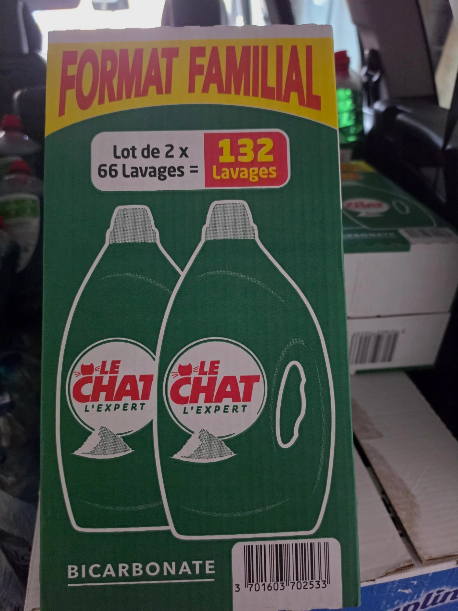 Lessive liquide Le Chat L'Expert Bicarbonate 132 lavages