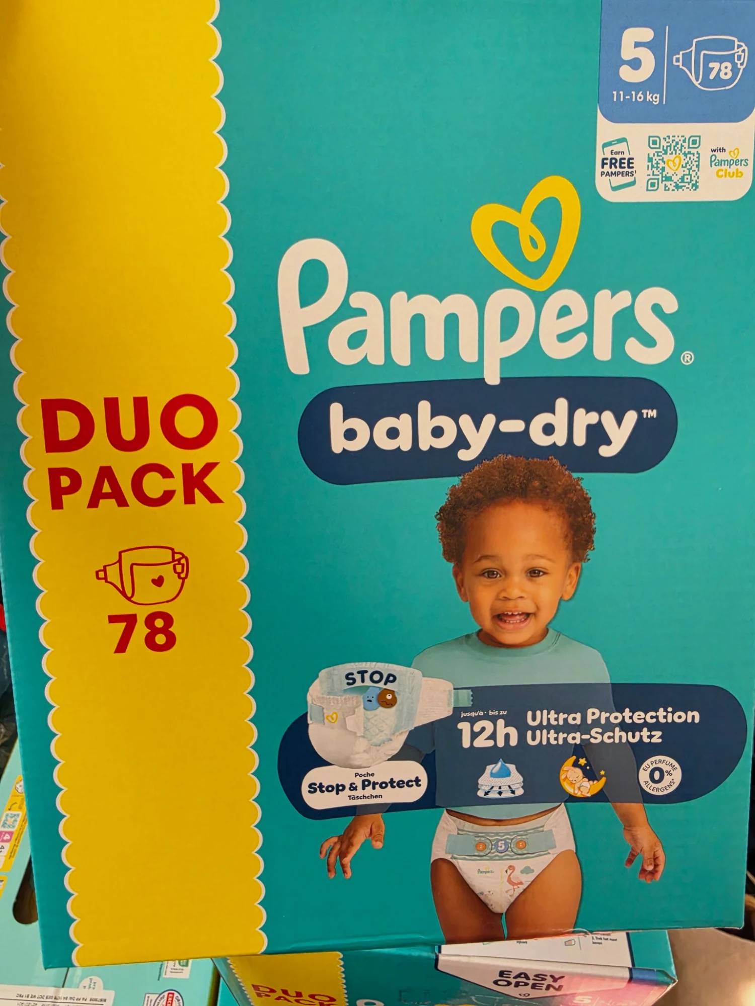 lots 2 cartons pampers baby-dry taille 5