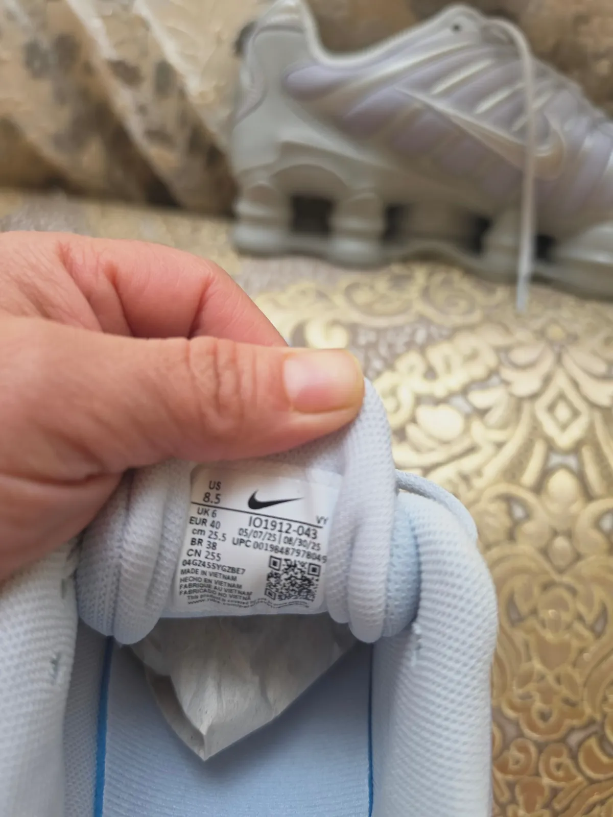 Baskets Nike Shox TL argentées – Nike – taille EU 40 3