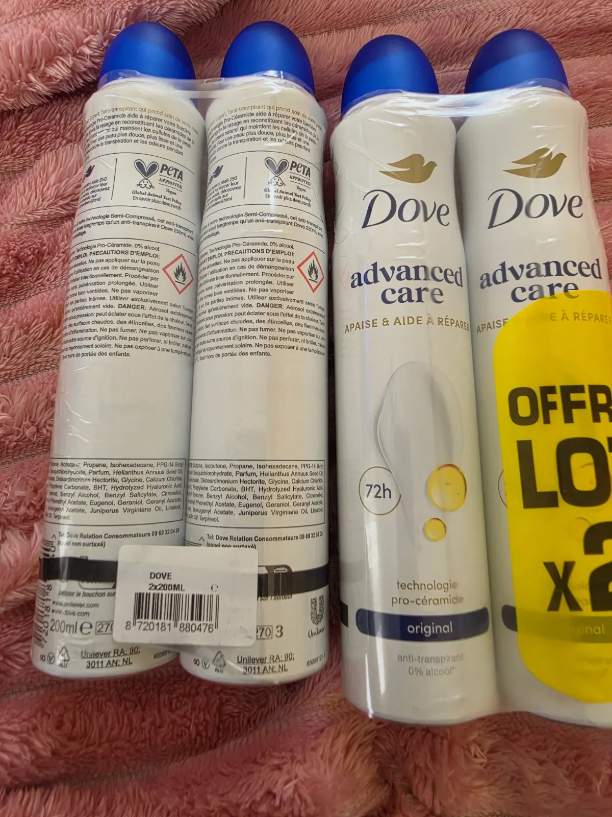 Lot de 4×200ml déodorants Dove Advanced Care Original – Dove 2