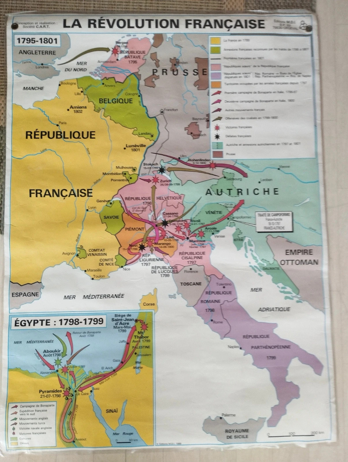 Lot de 3 carte scolaire Mdi – M.D.I 5