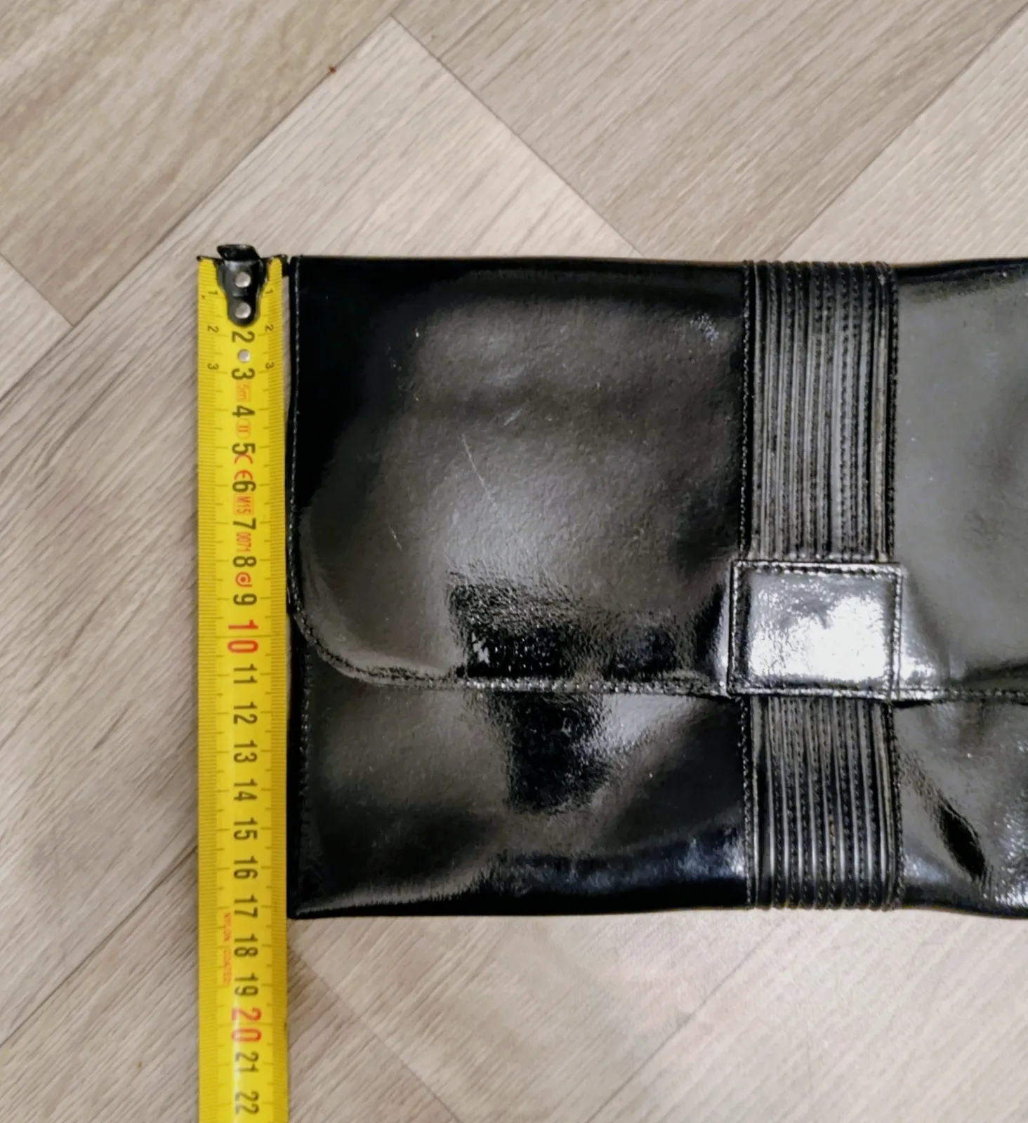 Pochette vintage Vimar Paris en cuir verni noir – Vimar – taille Taille unique 6