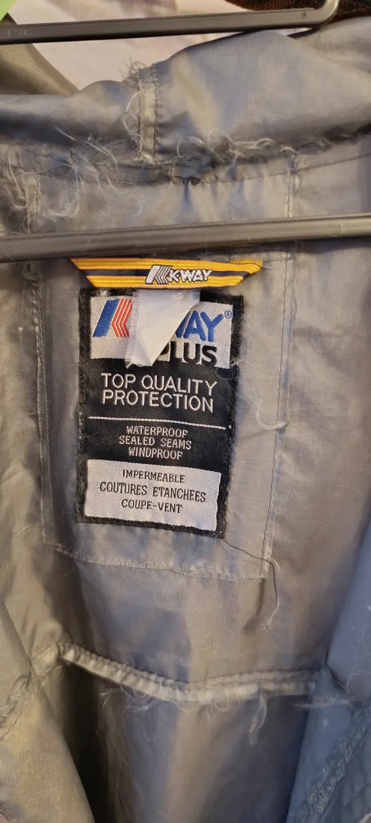 Veste coupe-vent vintage K-Way zippée à capuche – Fila – taille XL 5