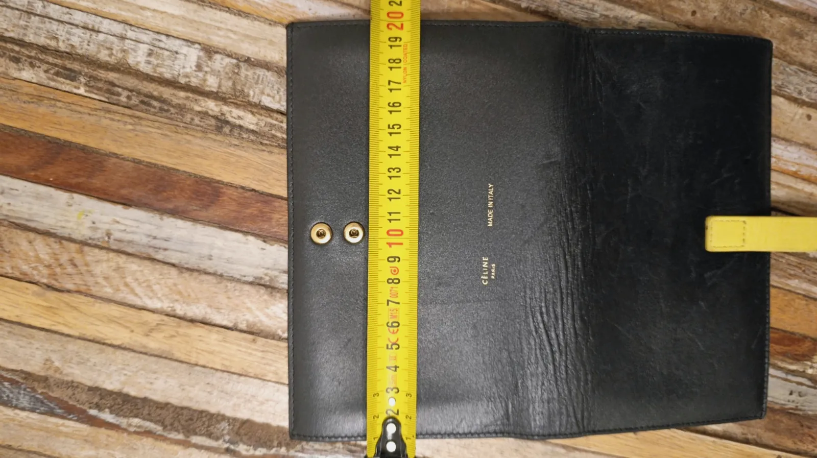 Portefeuille Céline Cuir Noir et Jaune – Céline – taille Taille unique 5
