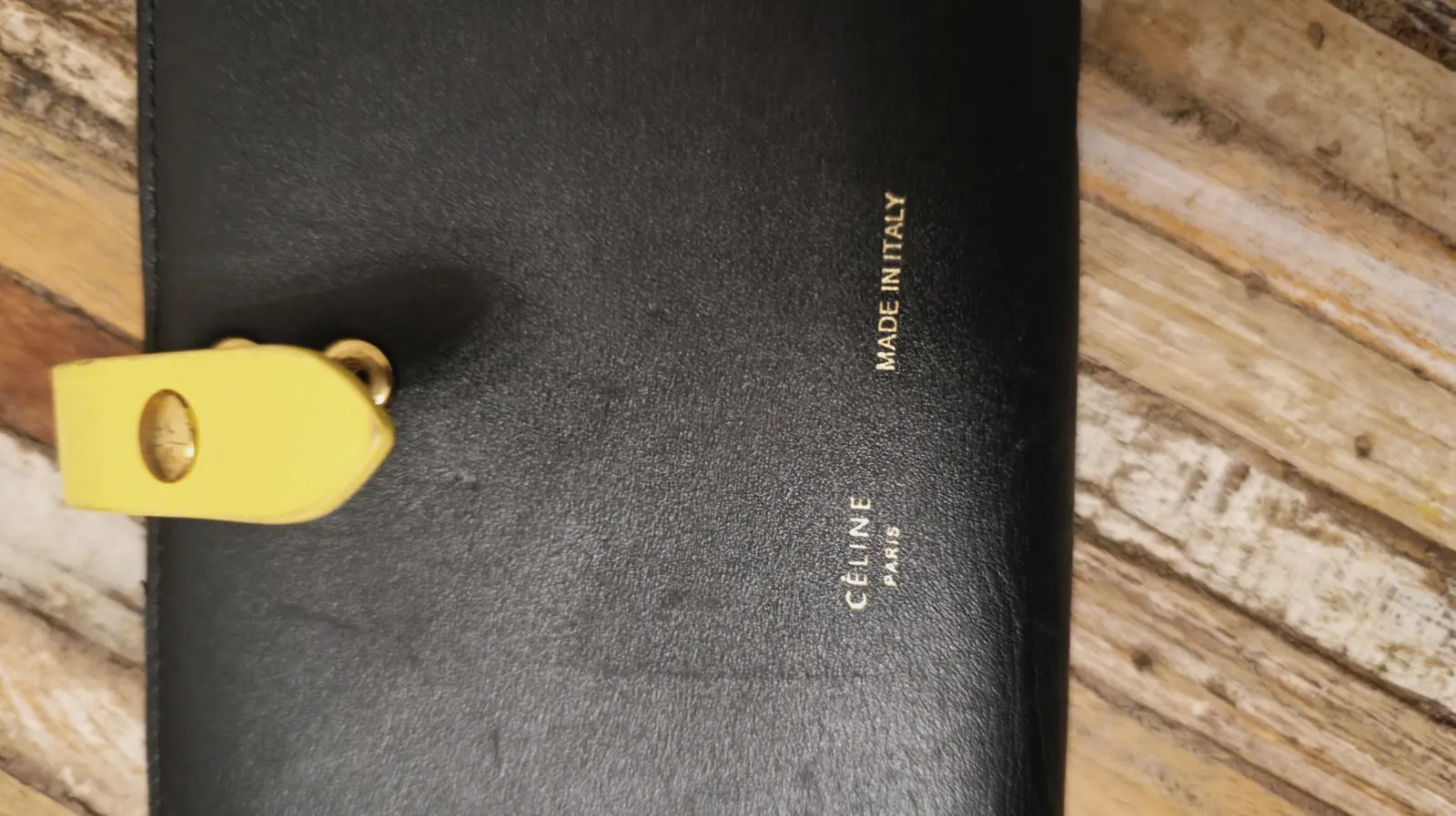 Portefeuille Céline Cuir Noir et Jaune – Céline – taille Taille unique 2