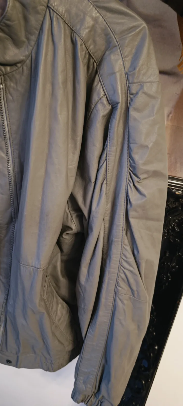 Veste vintage en cuir véritable 3 Suisses – 3 Suisses – taille M 5