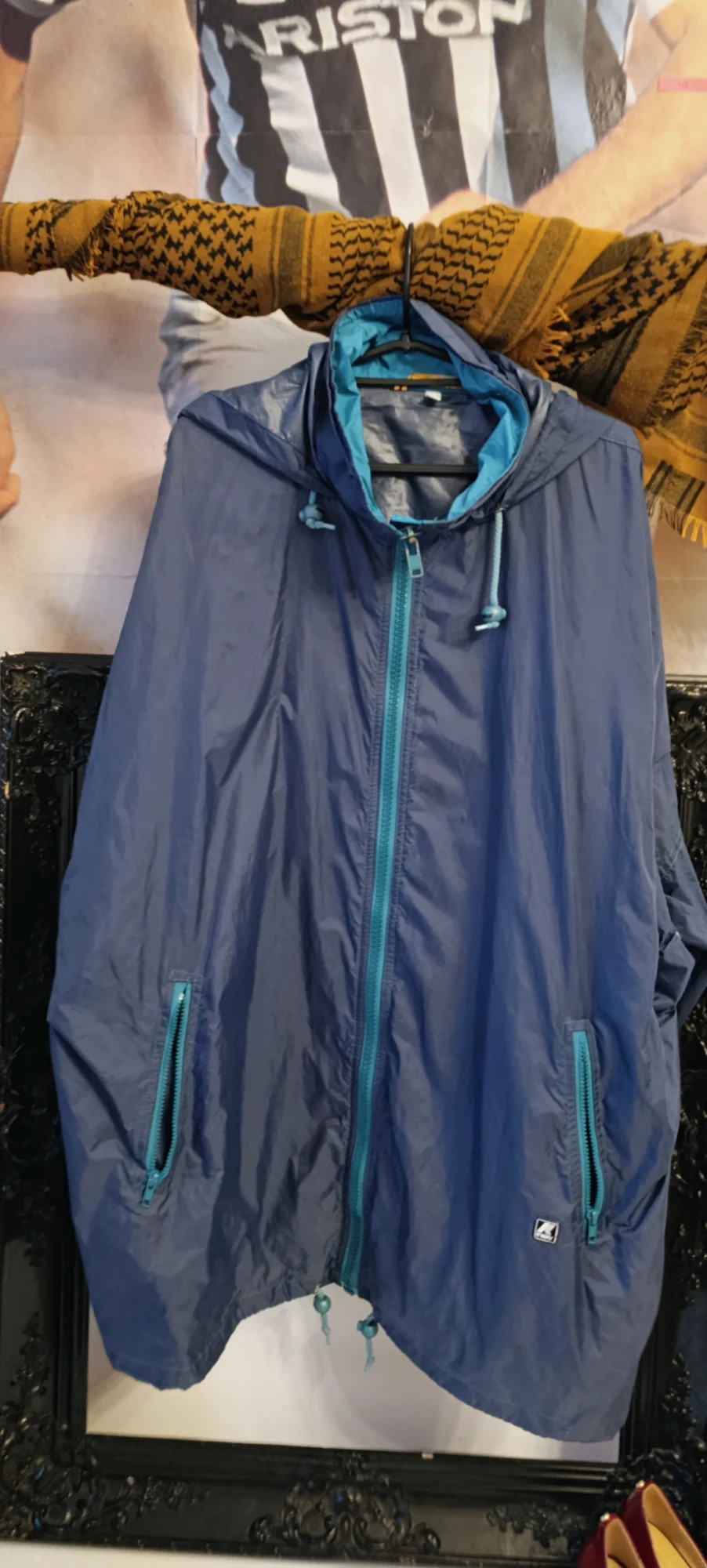 Veste coupe-vent imperméable K-Way bleu