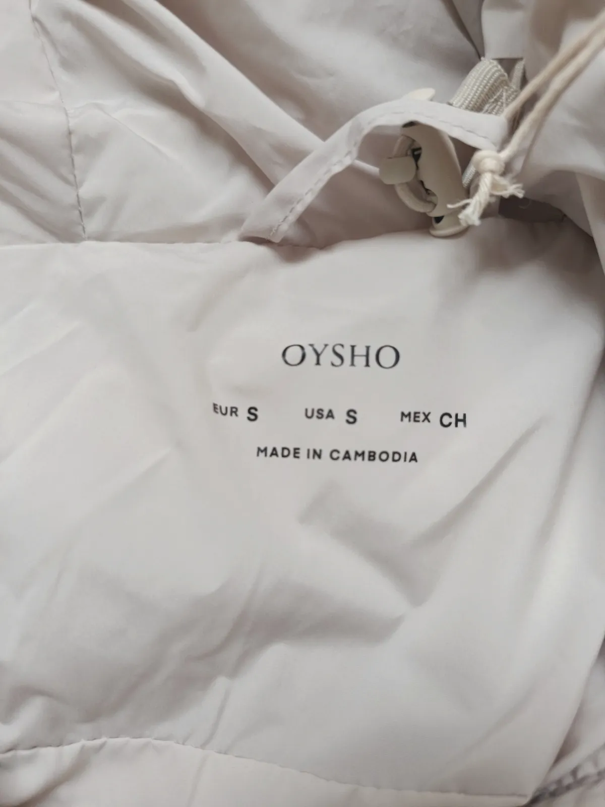 OYSHO Doudoune longue à capuche blanc cassé – Oysho – taille S 9