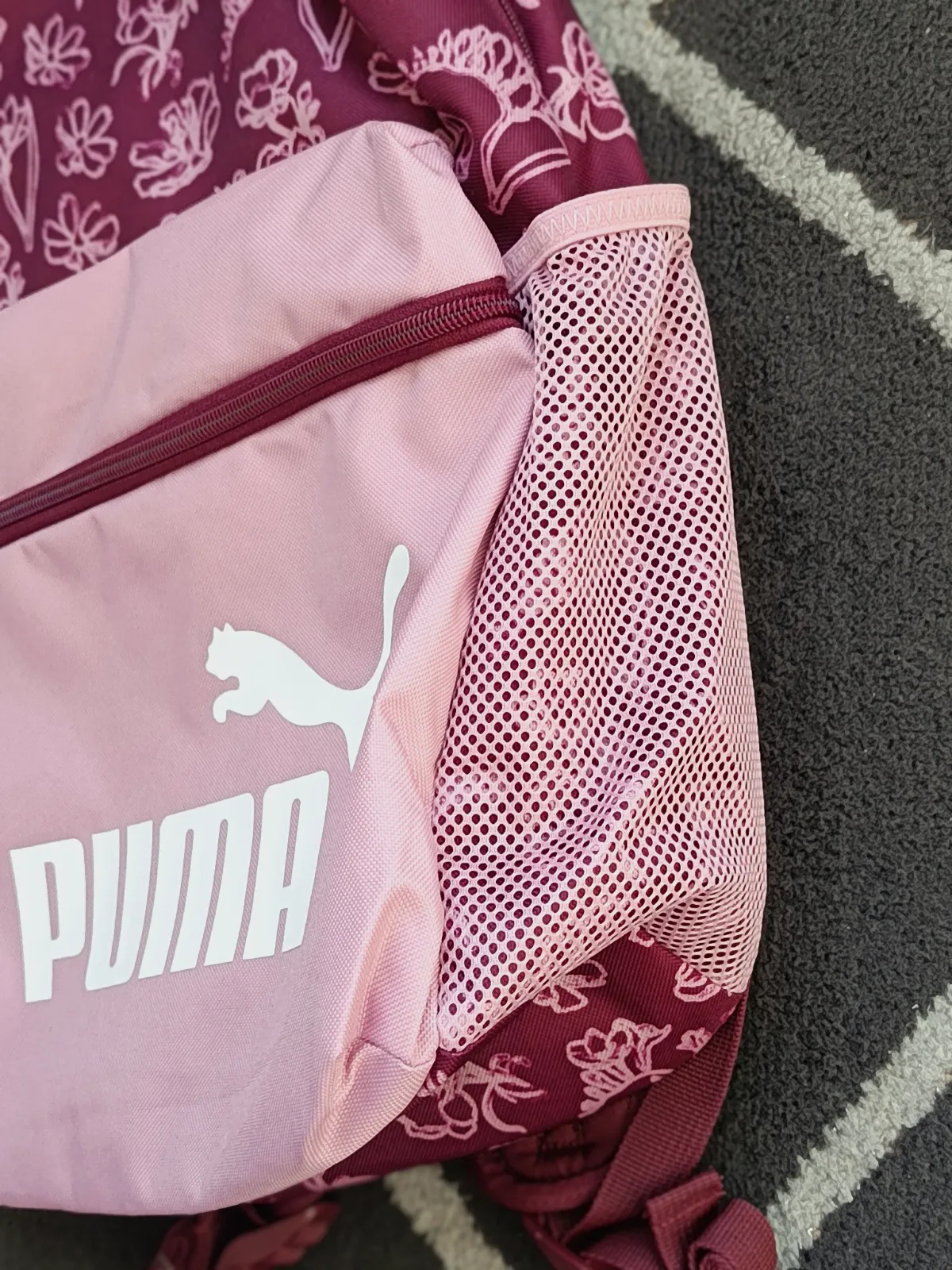 Sac à dos Puma bordeaux et rose pâle à fleurs – Puma – taille Taille unique 4
