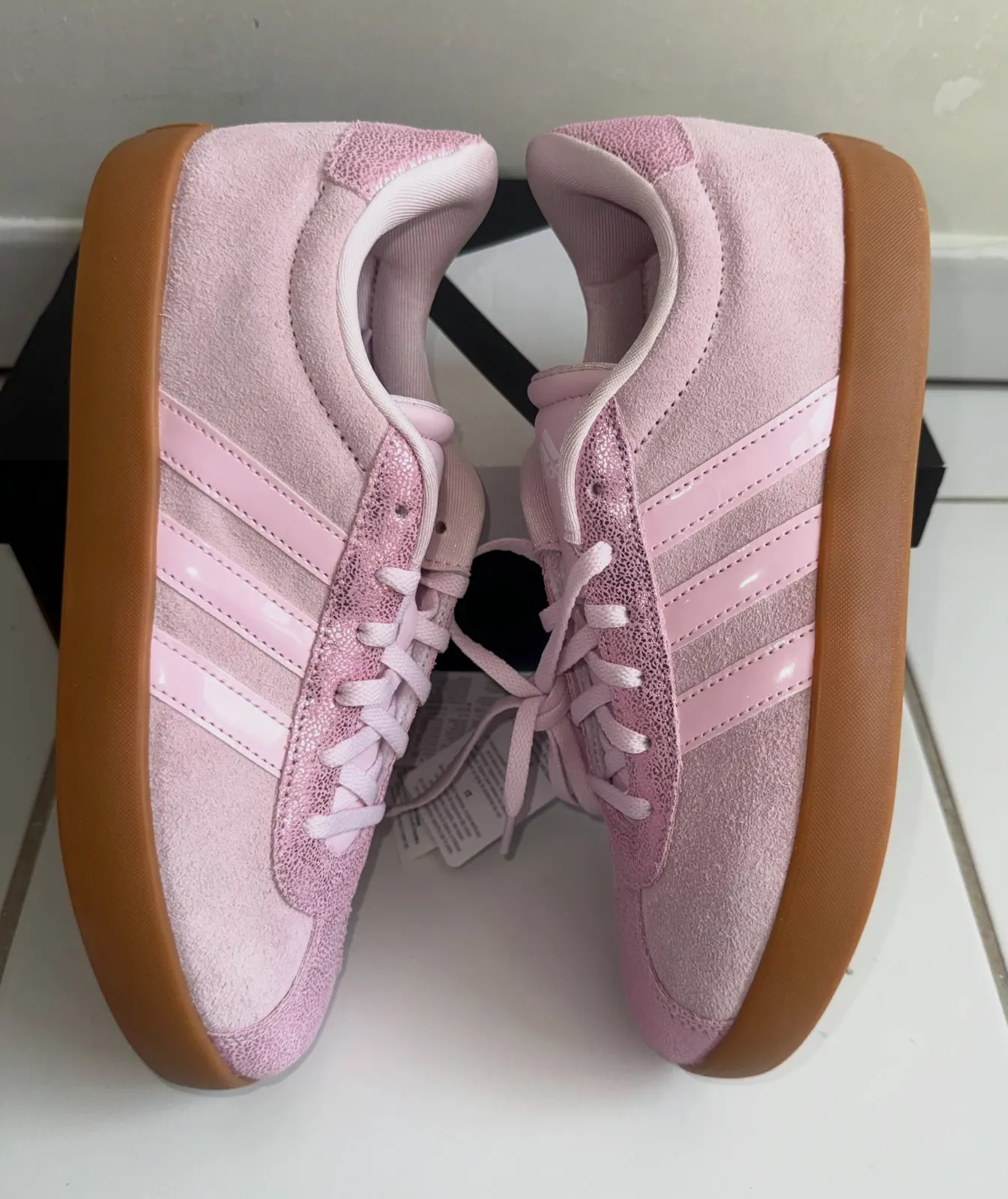 Baskets Adidas roses en daim – Adidas – taille EU 40 2