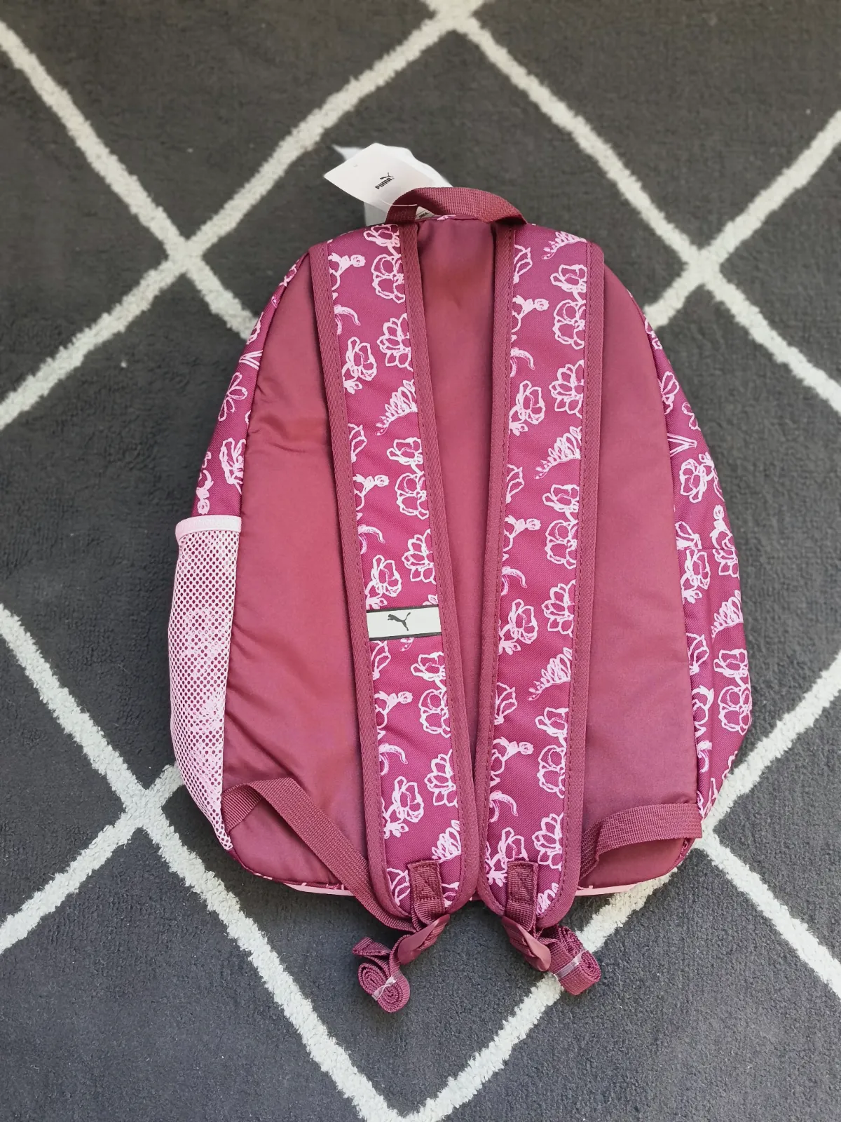 Sac à dos Puma bordeaux et rose pâle à fleurs – Puma – taille Taille unique 2