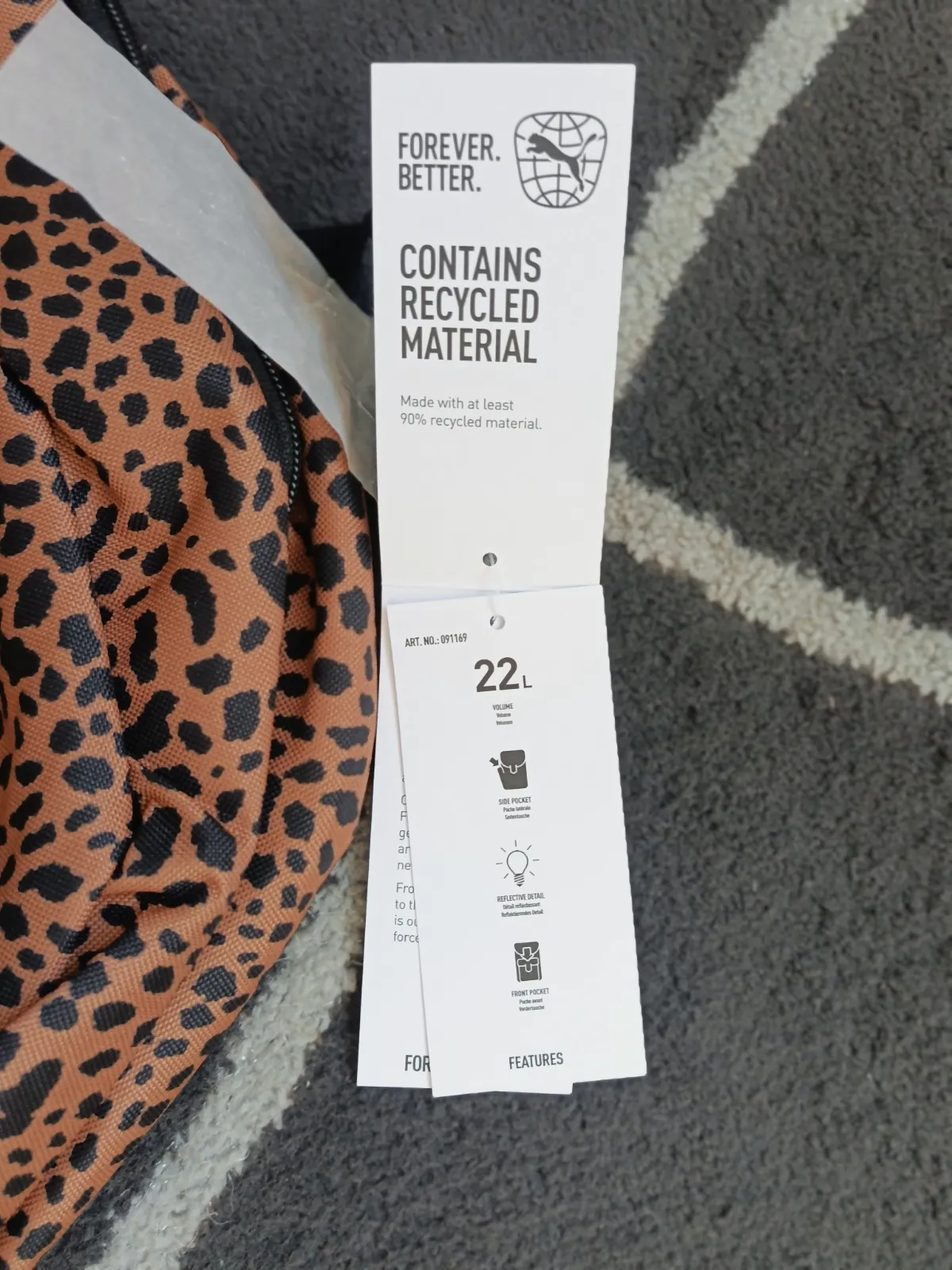 Sac à dos Puma motif léopard noir – Puma – taille Taille unique 8