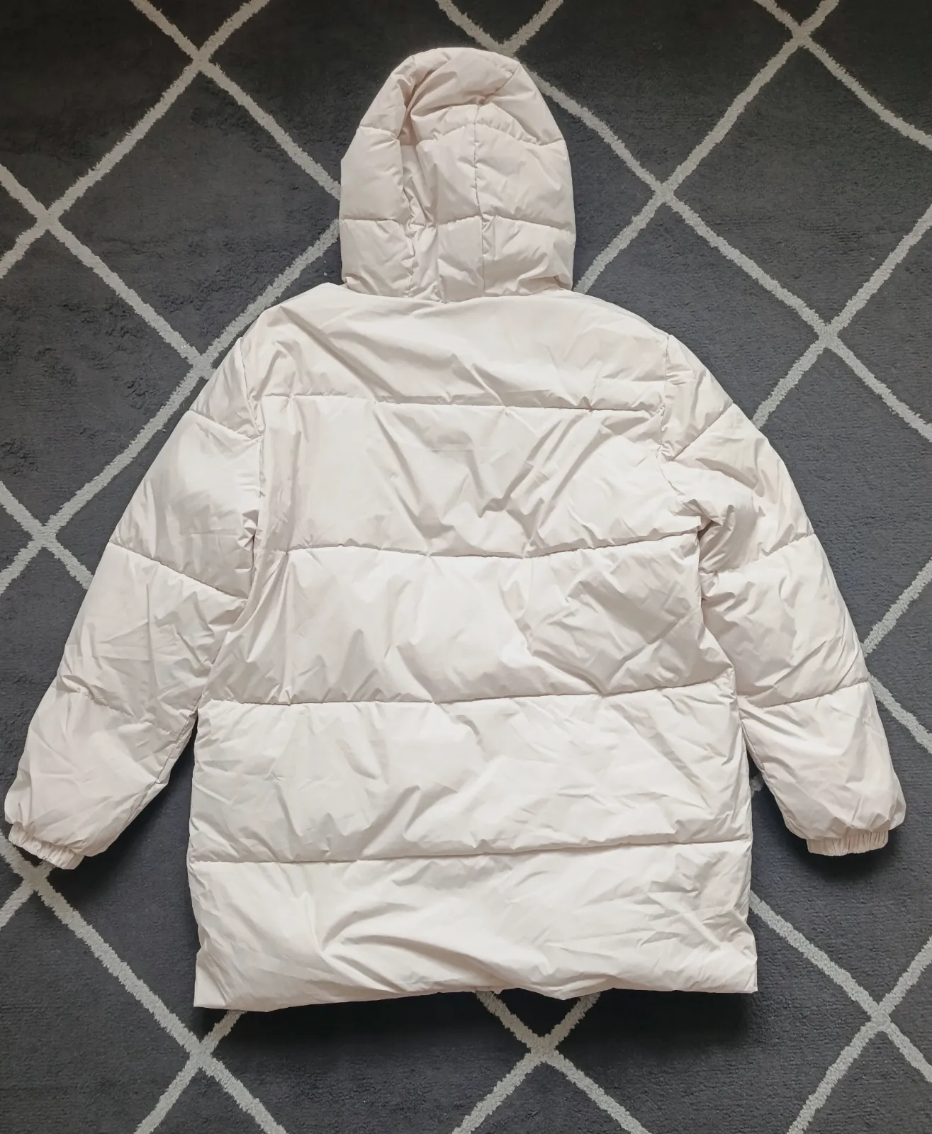 OYSHO Doudoune longue à capuche blanc cassé – Oysho – taille S 5