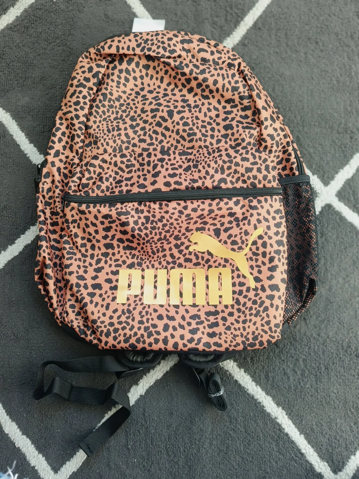 Sac à dos Puma motif léopard noir