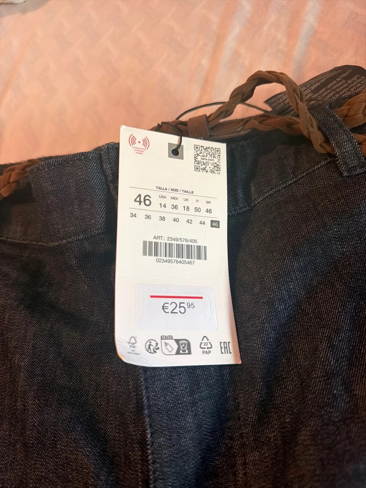 Pantalón Chino Cinturón Trenzado – Zara – taille XXXL / 46 / 18 2