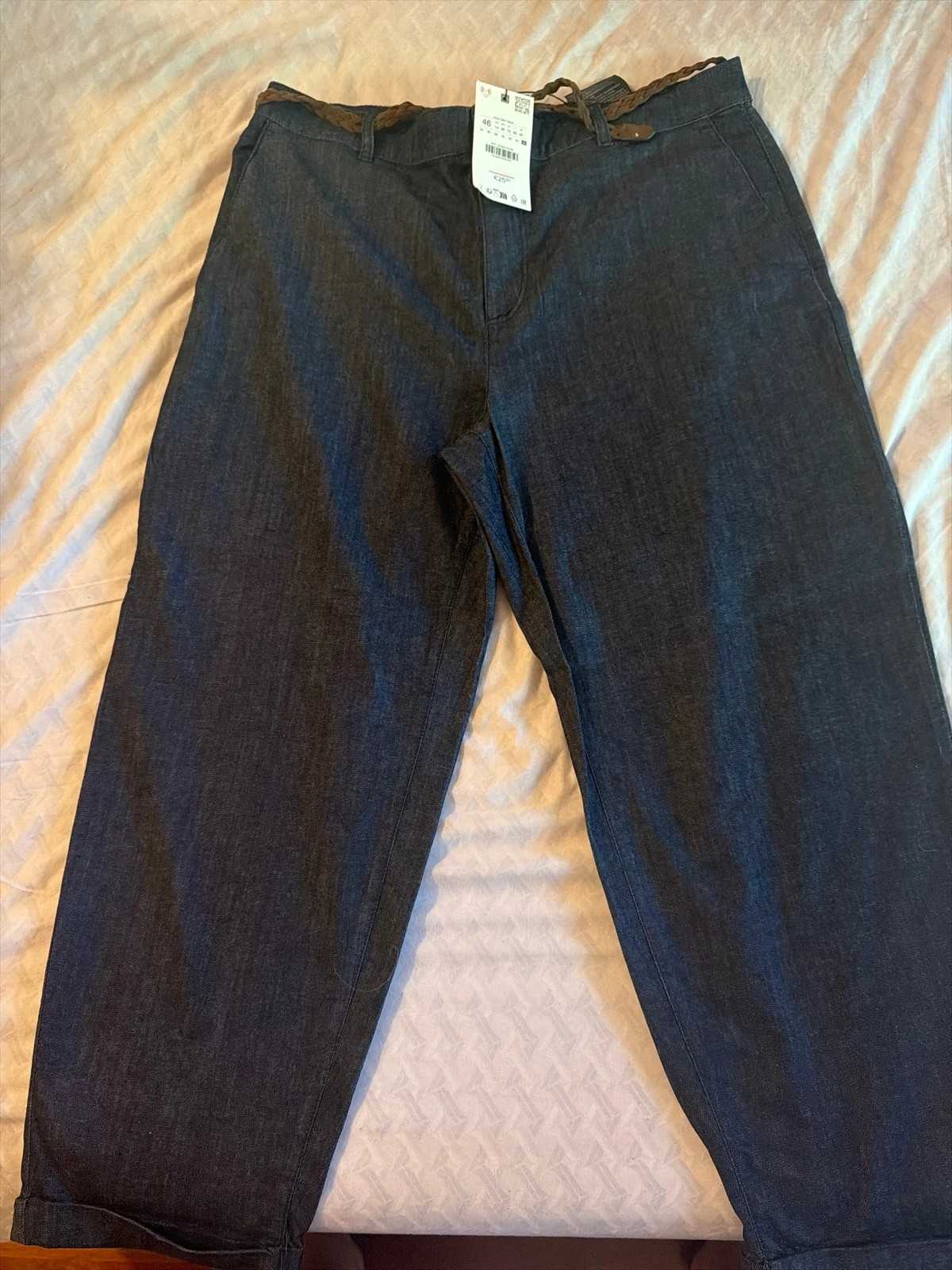 Pantalón Chino Cinturón Trenzado – Zara – taille XXXL / 46 / 18