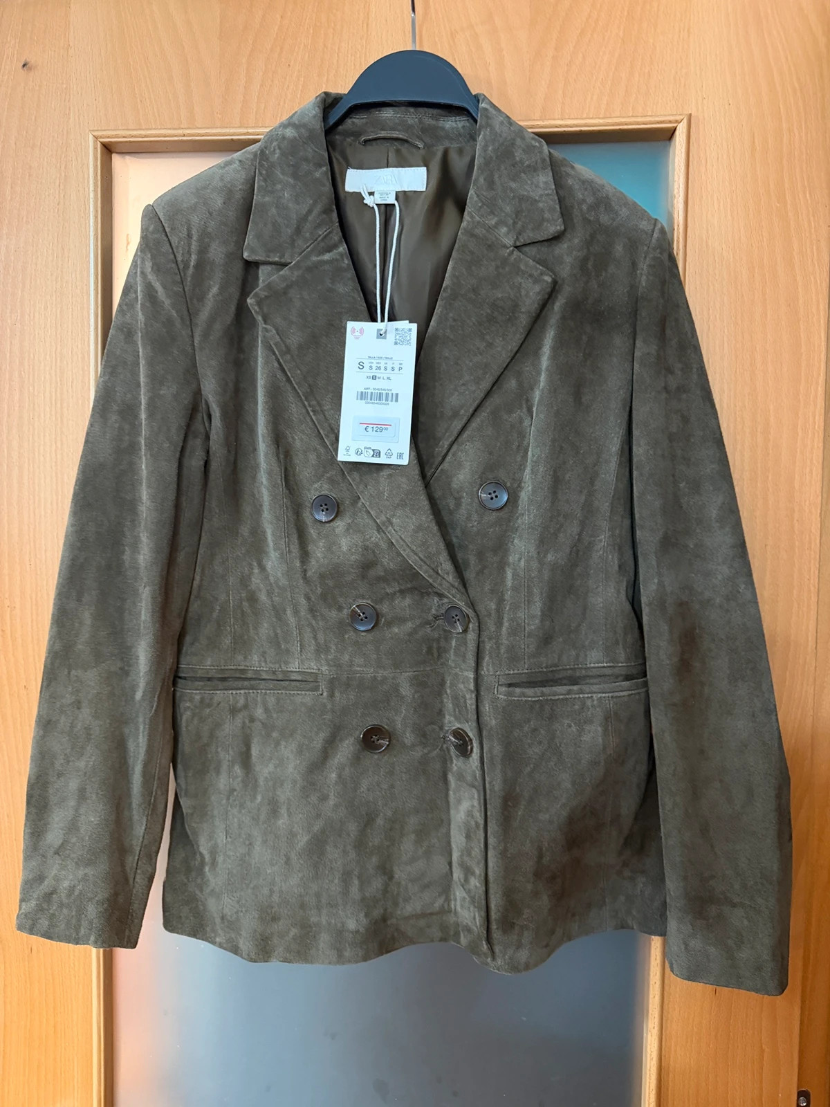 Blazer cruzada piel ante – Zara – taille S / 36 / 8 3