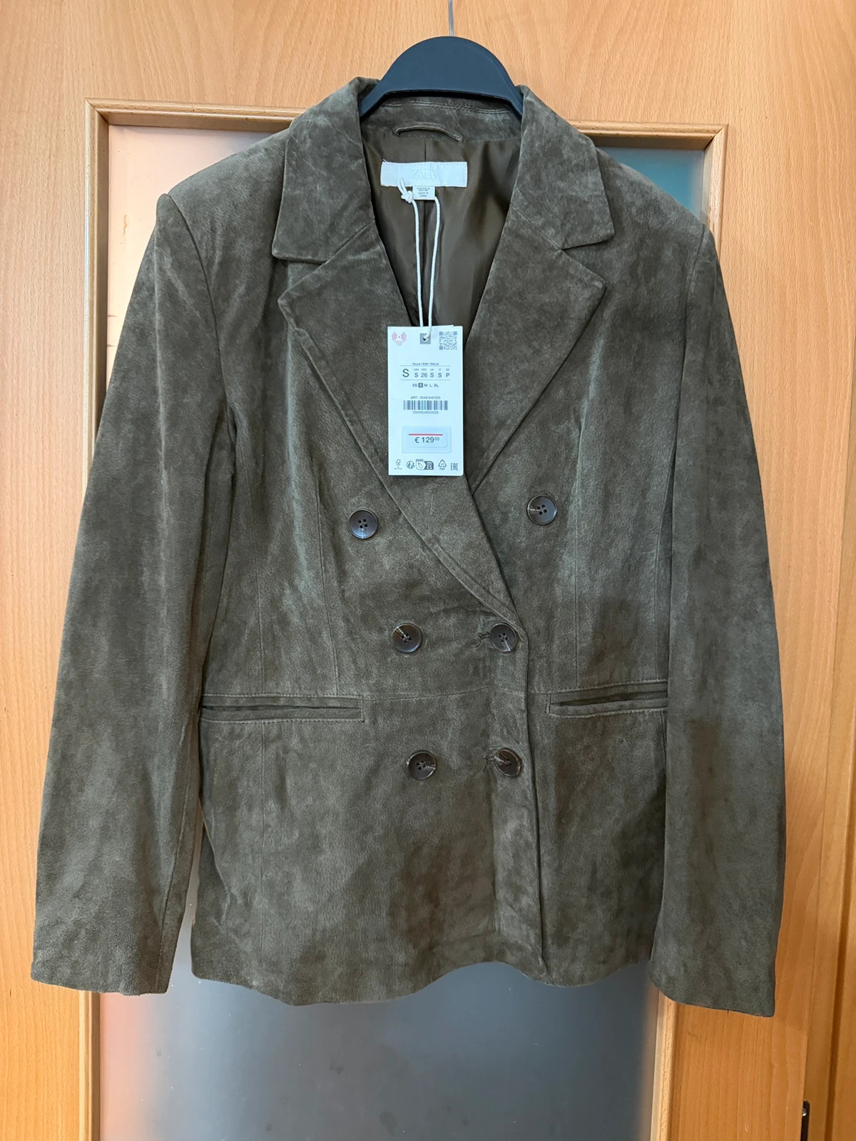 Blazer cruzada piel ante – Zara – taille S / 36 / 8