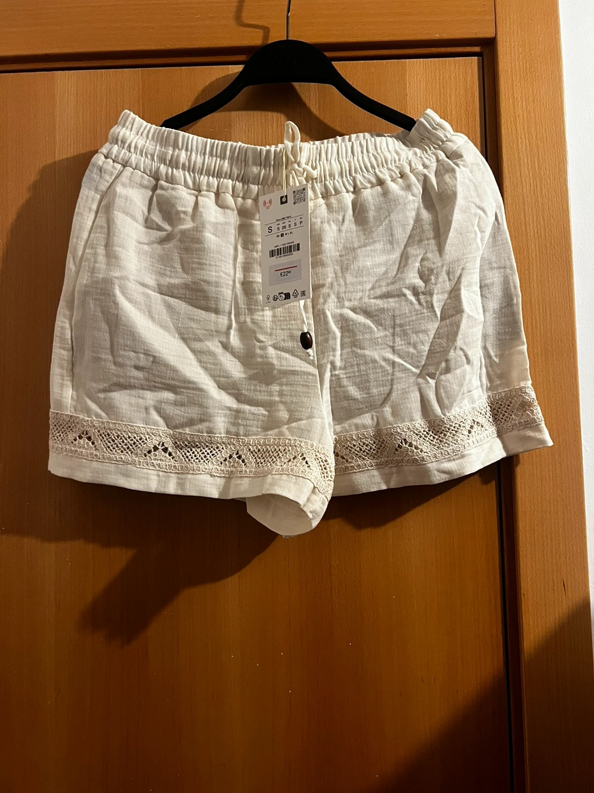 Shorts bordados cintura elástica – Zara – taille S / 36 / 8