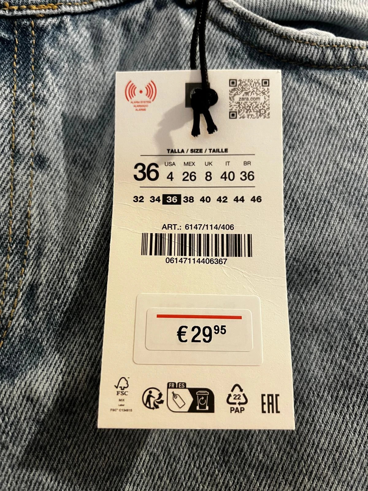 Vaquero zara – Zara – taille S / 36 / 8 2